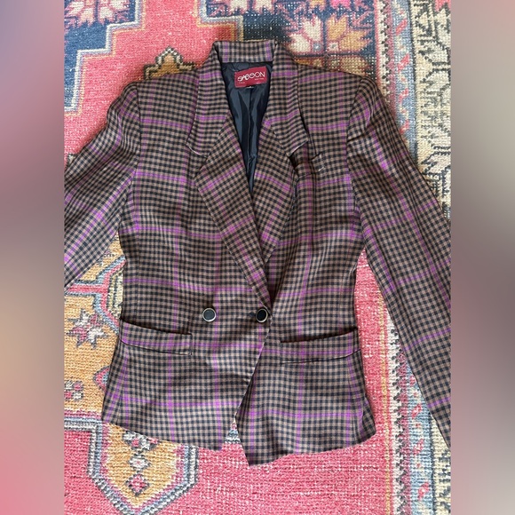 Vintage Sasson Plaid Blazer - Picture 5 of 12